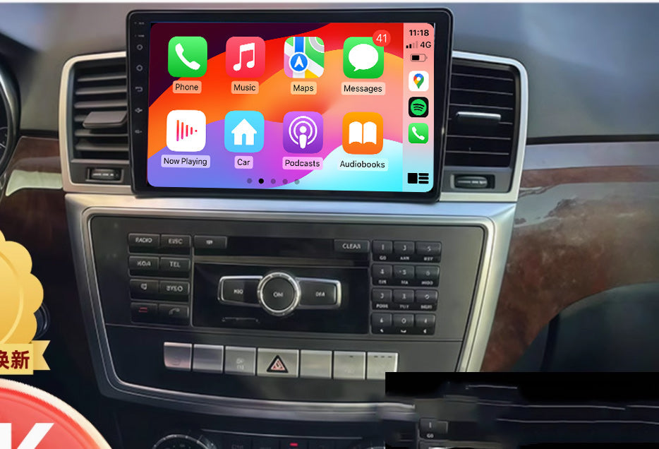 Mercedes Benz ML Class 12-18 W166 10' Touchscreen upgrade stereo wireless Carplay Android Auto
