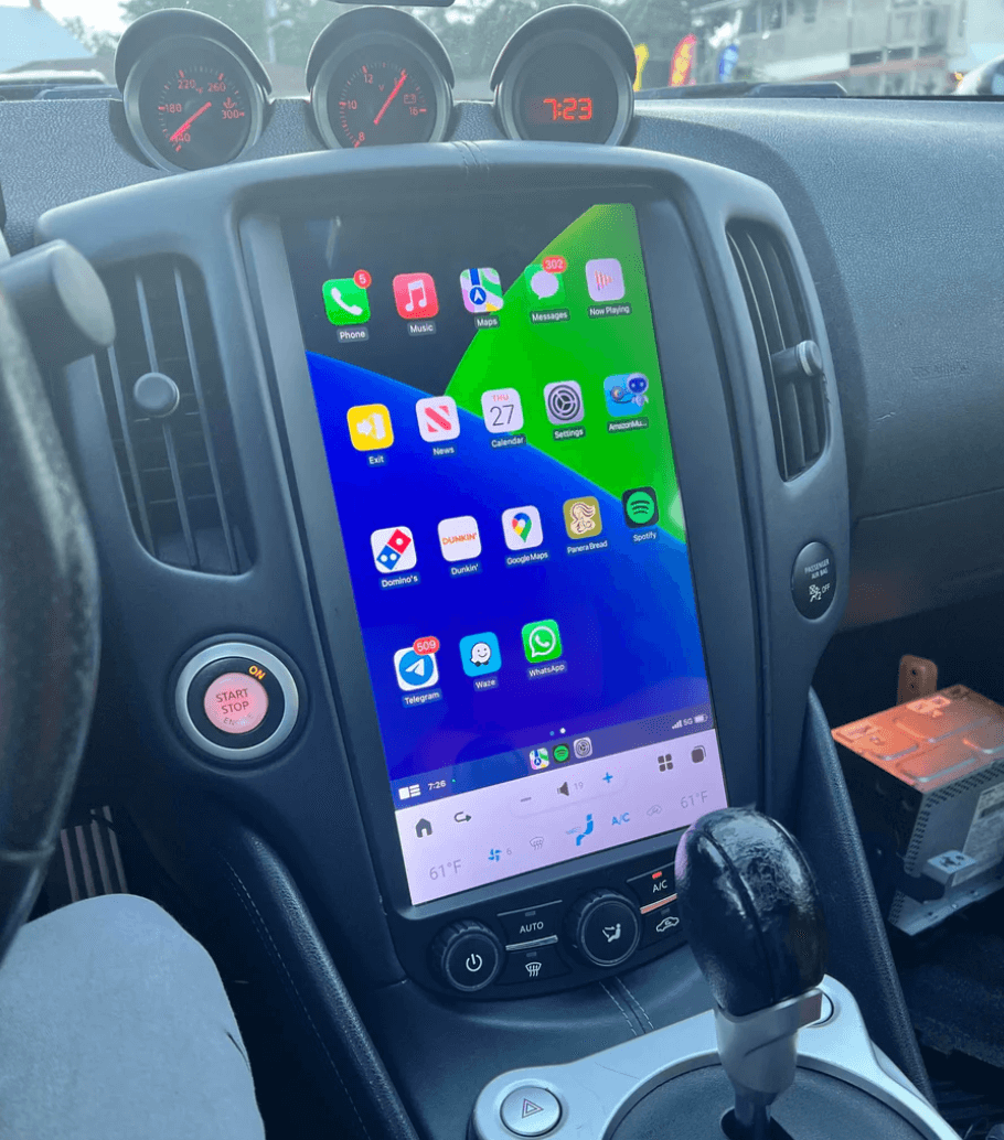 Nissan 370Z 2009-2020 13.8 Tesla Style Infotainment Wireless Apple CarPlay Android Auto Stereo