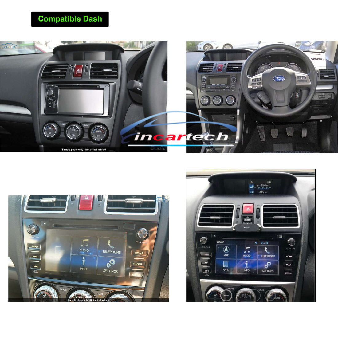Subaru Impreza 2012-2018 GPS Bluetooth Wireless Apple CarPlay Android Auto Stereo