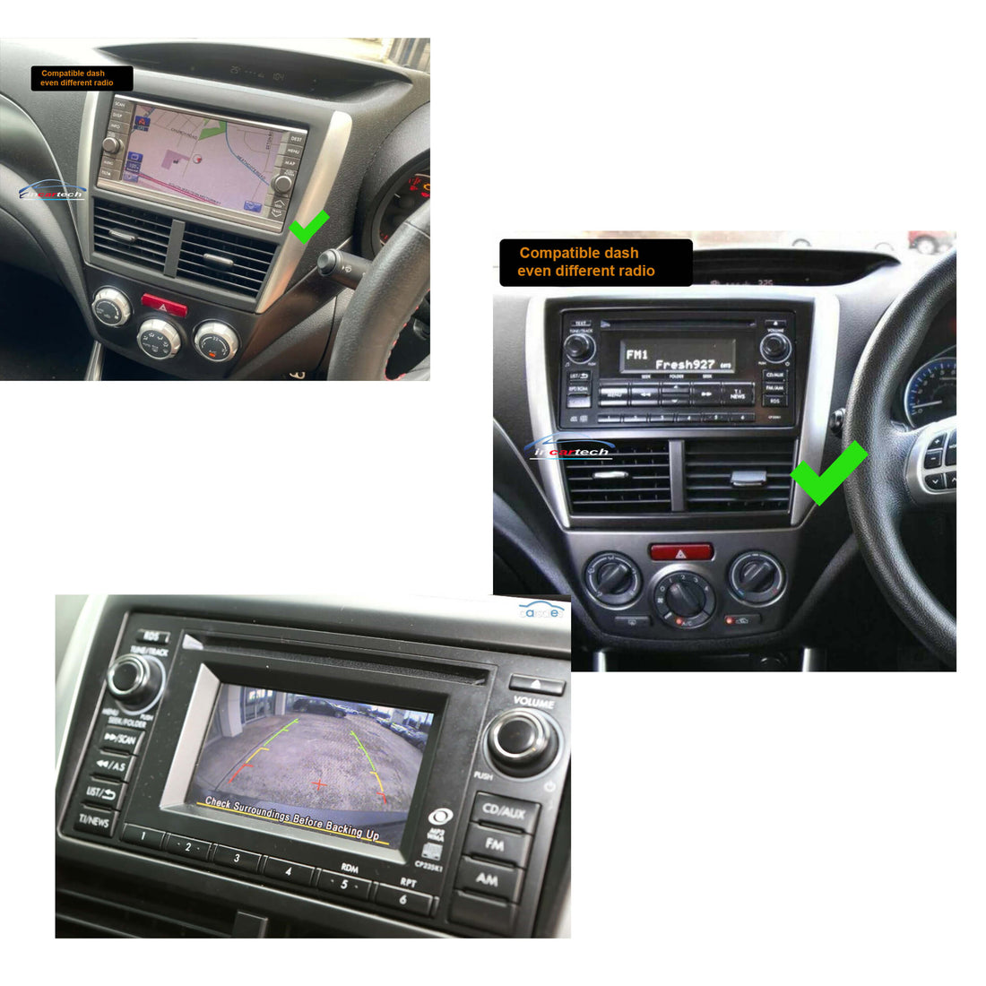 Subaru WRX 2007-2014 stereo facia 9 inch android  Double din 2 din fascia frame surround