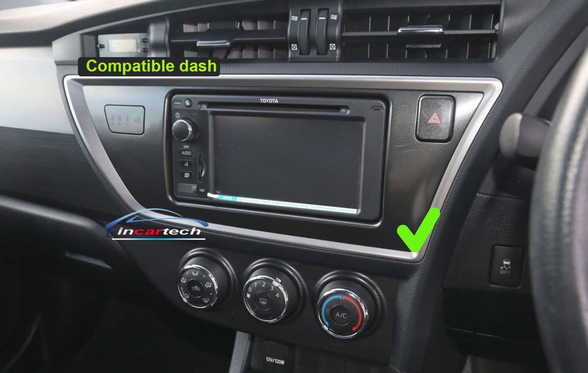 Toyota Corolla 2012-2016 Hatchback GPS Wireless Apple CarPlay Android Auto stereo