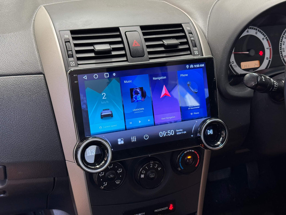 Toyota Corolla Sedan 2008-2012 10.1 inch with Dual Knob Control GPS Bluetooth USB Apple CarPlay Android Auto 