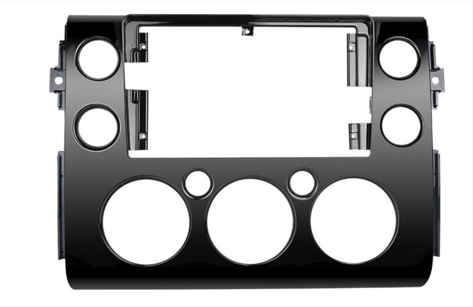 Black dashboard facia kit for Toyota FJ Cruiser 2007-2015 suitable for double din and Android headunits