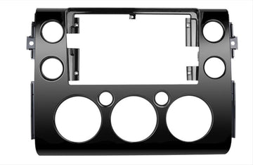Black dashboard facia kit for Toyota FJ Cruiser 2007-2015 suitable for double din and Android headunits