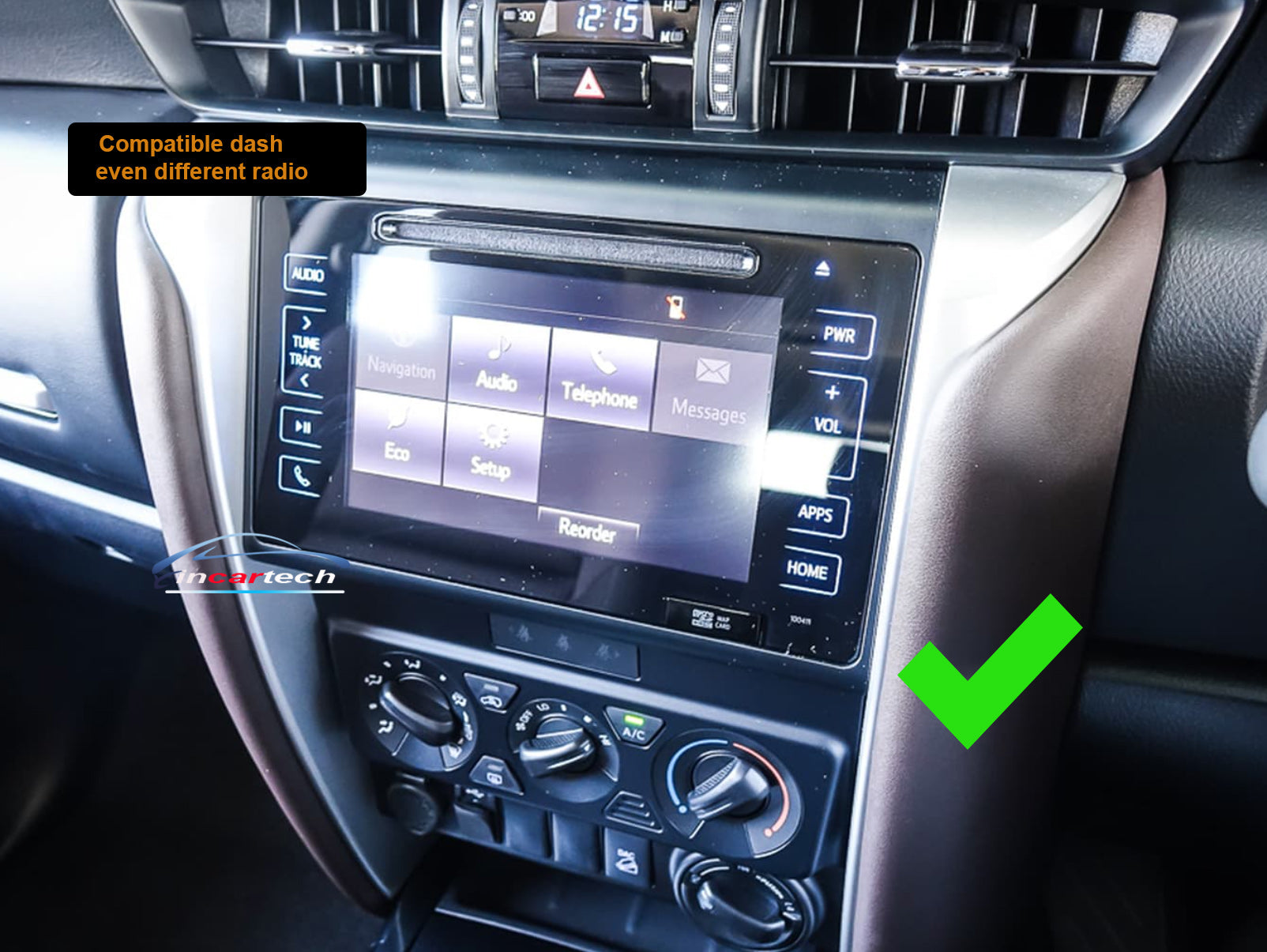 Toyota Fortuner 2015-2024 GPS Wireless Apple CarPlay Android Auto Stereo
