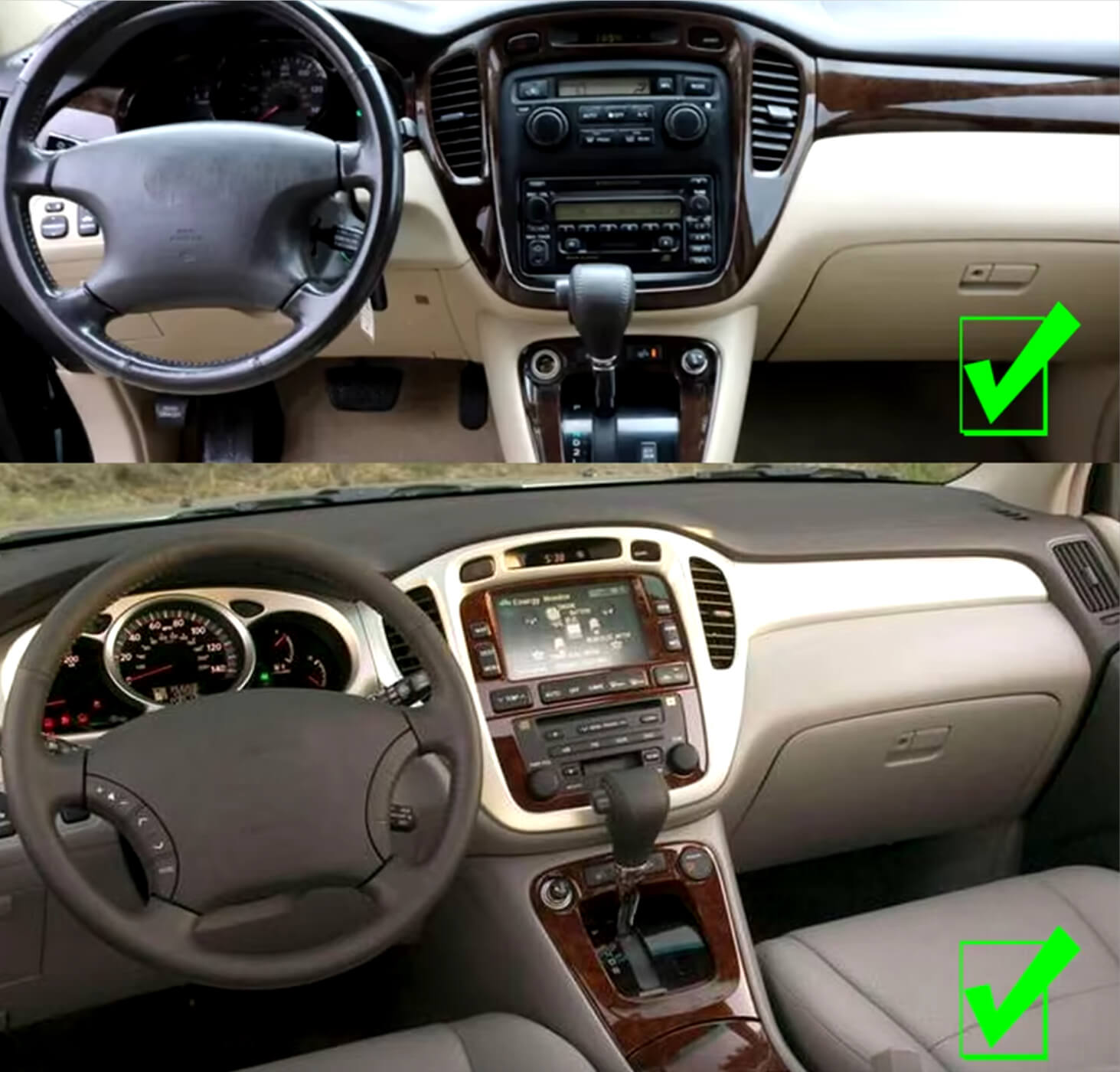Toyota Kluger 2003-2008 9.7 vertical screen GPS Wireless Apple CarPlay Android Auto Stereo Radio