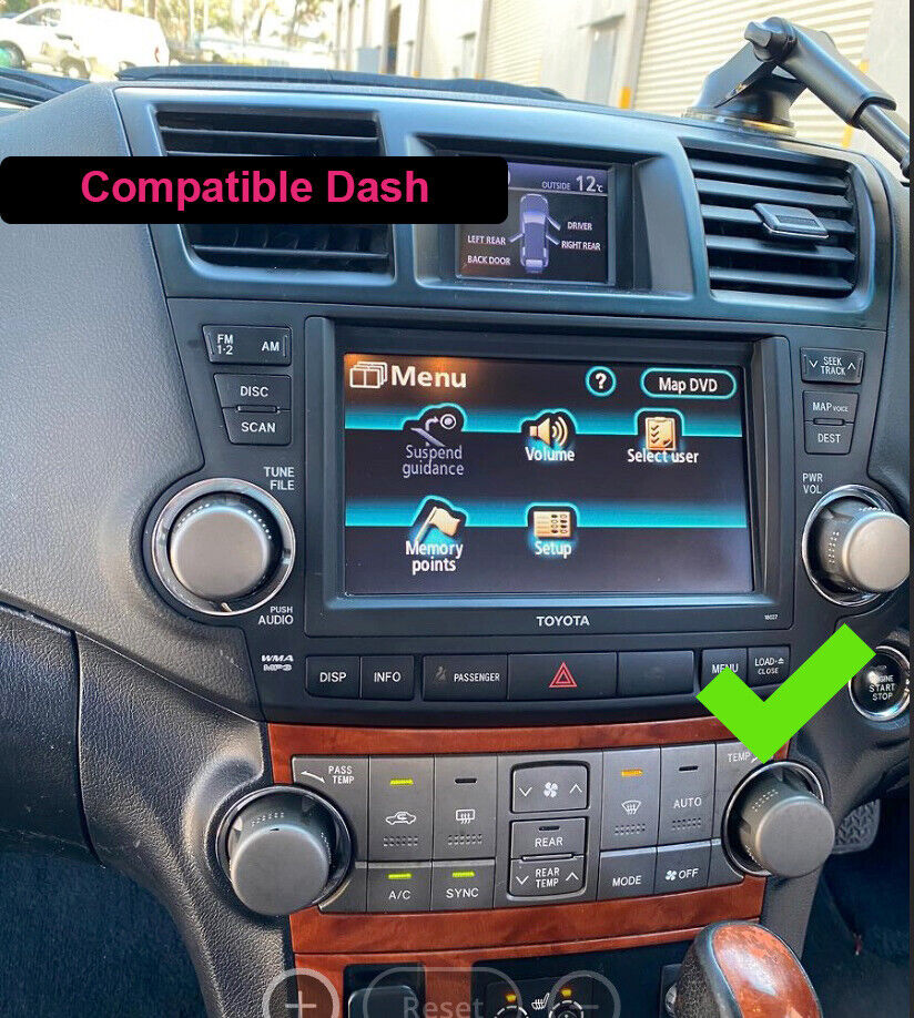 Toyota Kluger 2008-2015 GPS Bluetooth Handfree music stream Stereo Upgrade 10