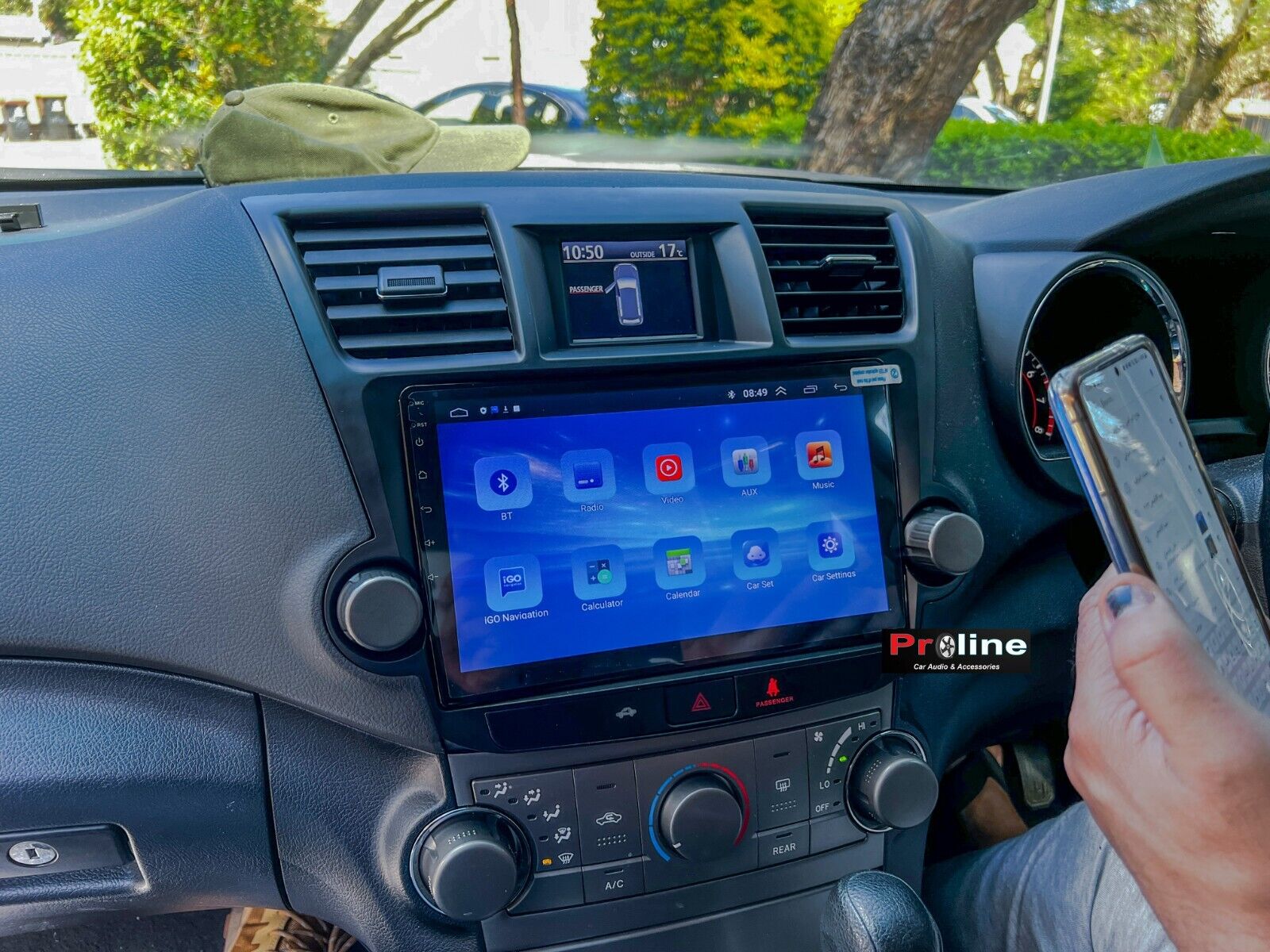 Toyota Kluger 2008-2015 Grande GPS Bluetooth Apple CarPlay Android Auto Stereo