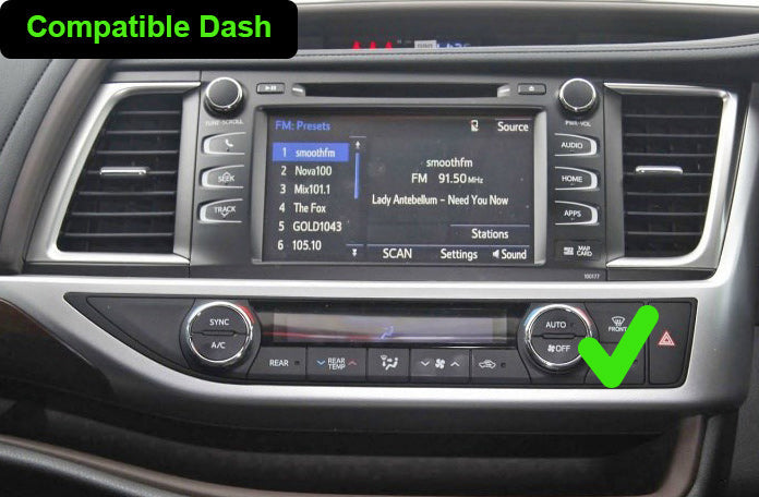 An aftermarket touchscreen car multimedia system installed in a vehicle, displaying a colorful interface with icons for Apple CarPlay and Android Auto features.