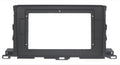 Black double din facia kit for Toyota Kluger 2015-2021 suitable for both 10 inch Android and 7 inch standard Double Din headunits.
