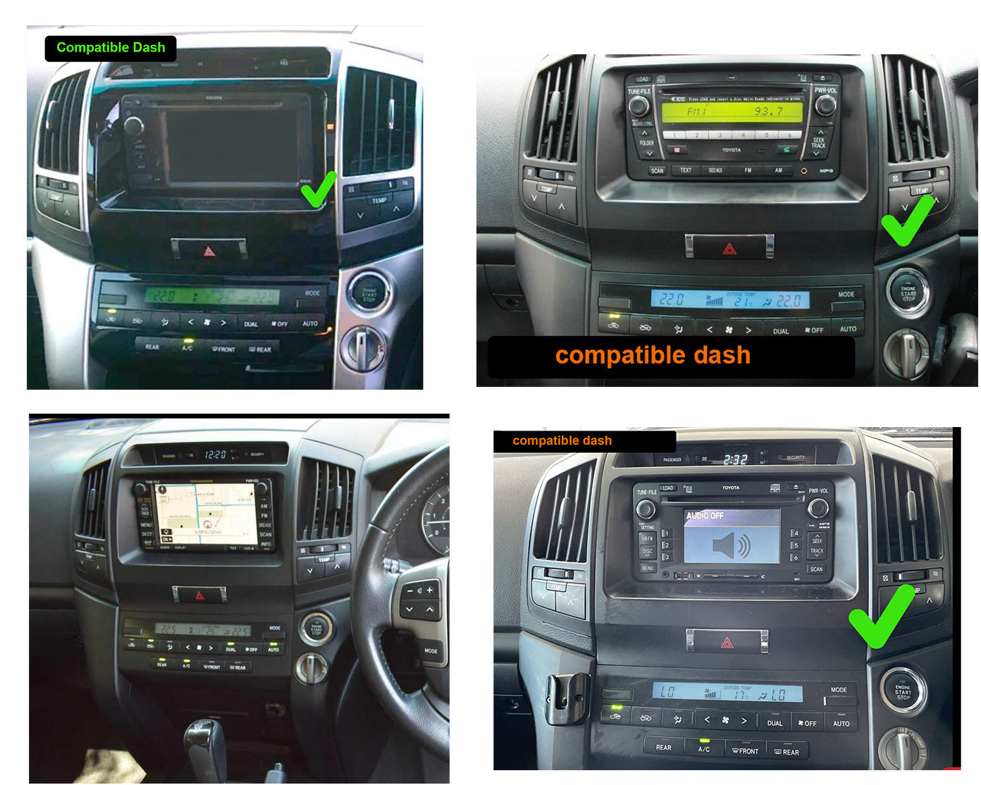 Toyota Landcruiser 07-15 200 Series LC200 Sahara GPS Wireless Apple CarPlay Android Auto Stereo Radio