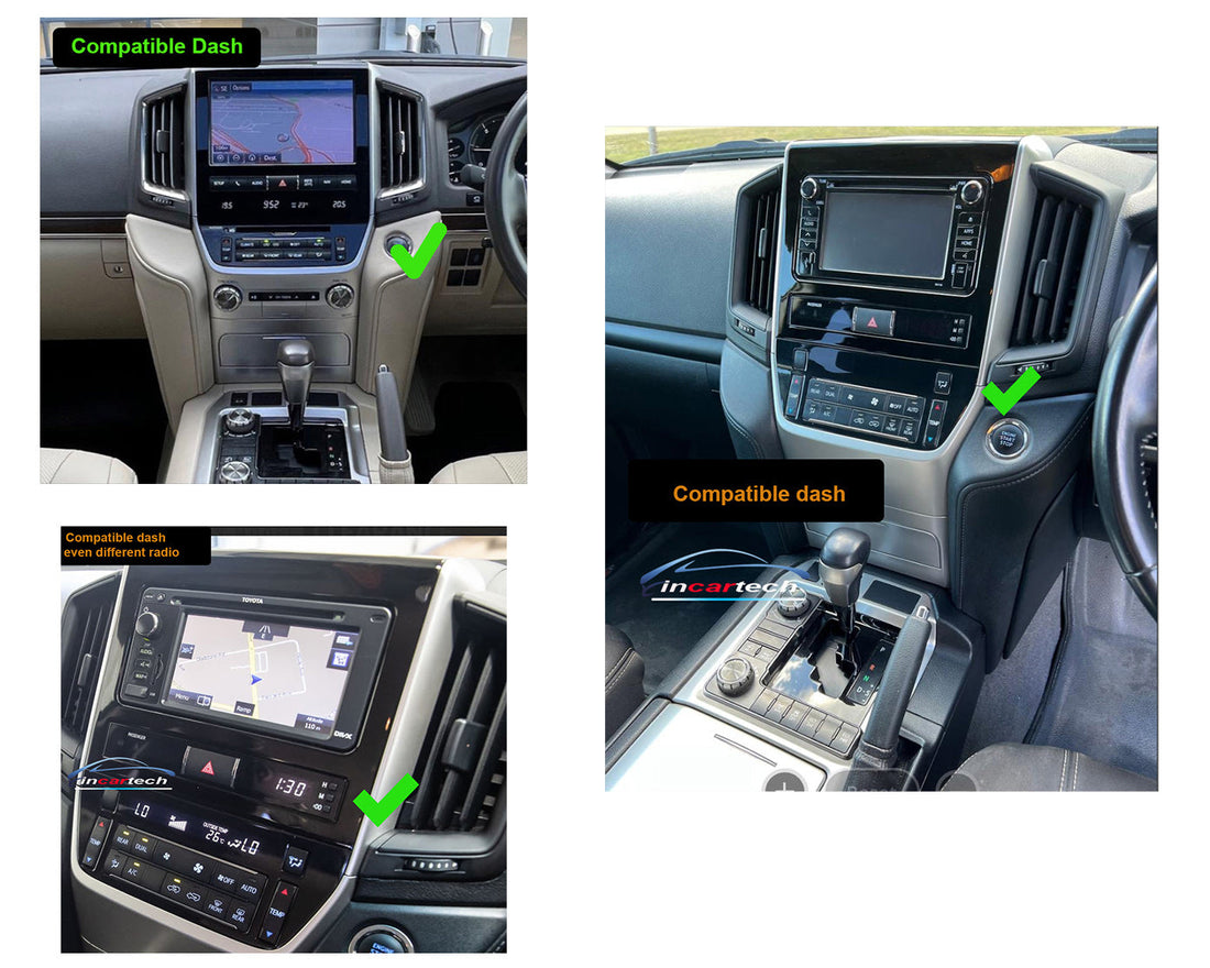 Toyota Landcruiser LC200 15-24 VX, Sahara 17 Screen GPS Wireless Apple CarPlay Android Auto Stereo Upgrade