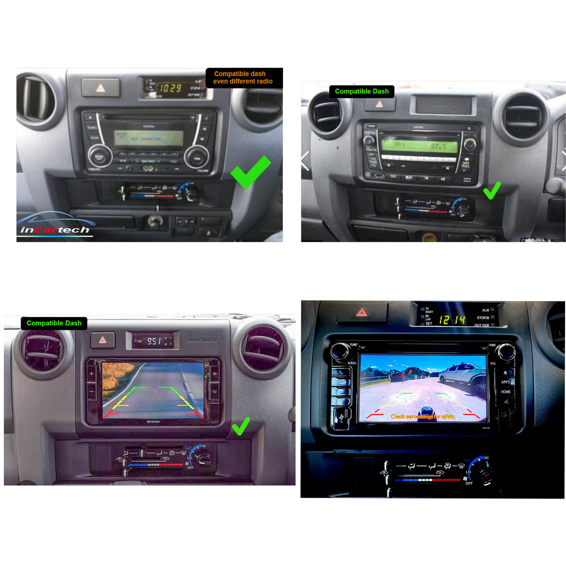 Toyota Landcruiser LC 70 76 78 79 Series 13.3 Touchscreen GPS Wireless CarPlay Android auto Headunit