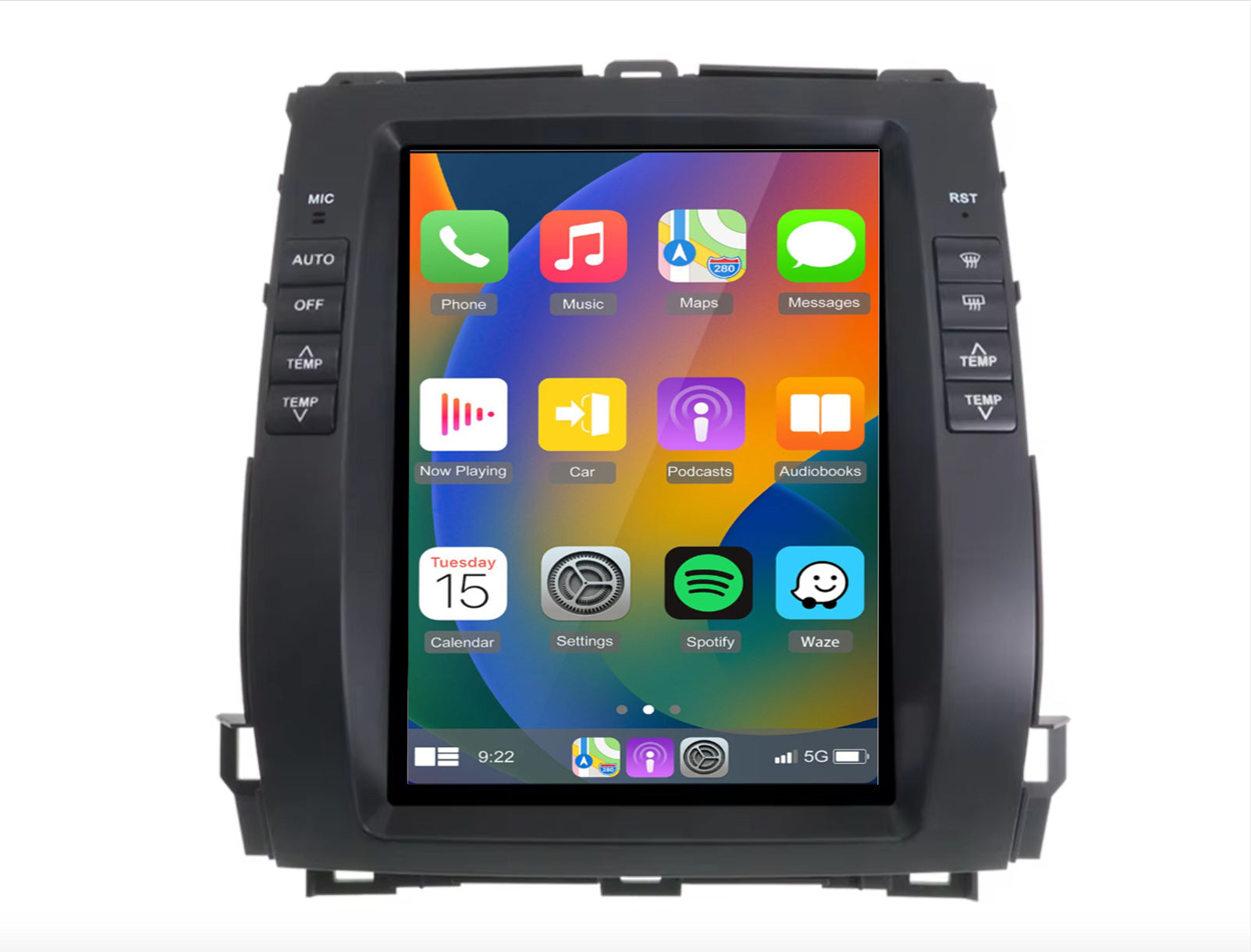 Toyota Prado 120 Series 03-09 10.4 Vertical Screen Wireless Apple CarPlay Android Auto Stereo Tesla style