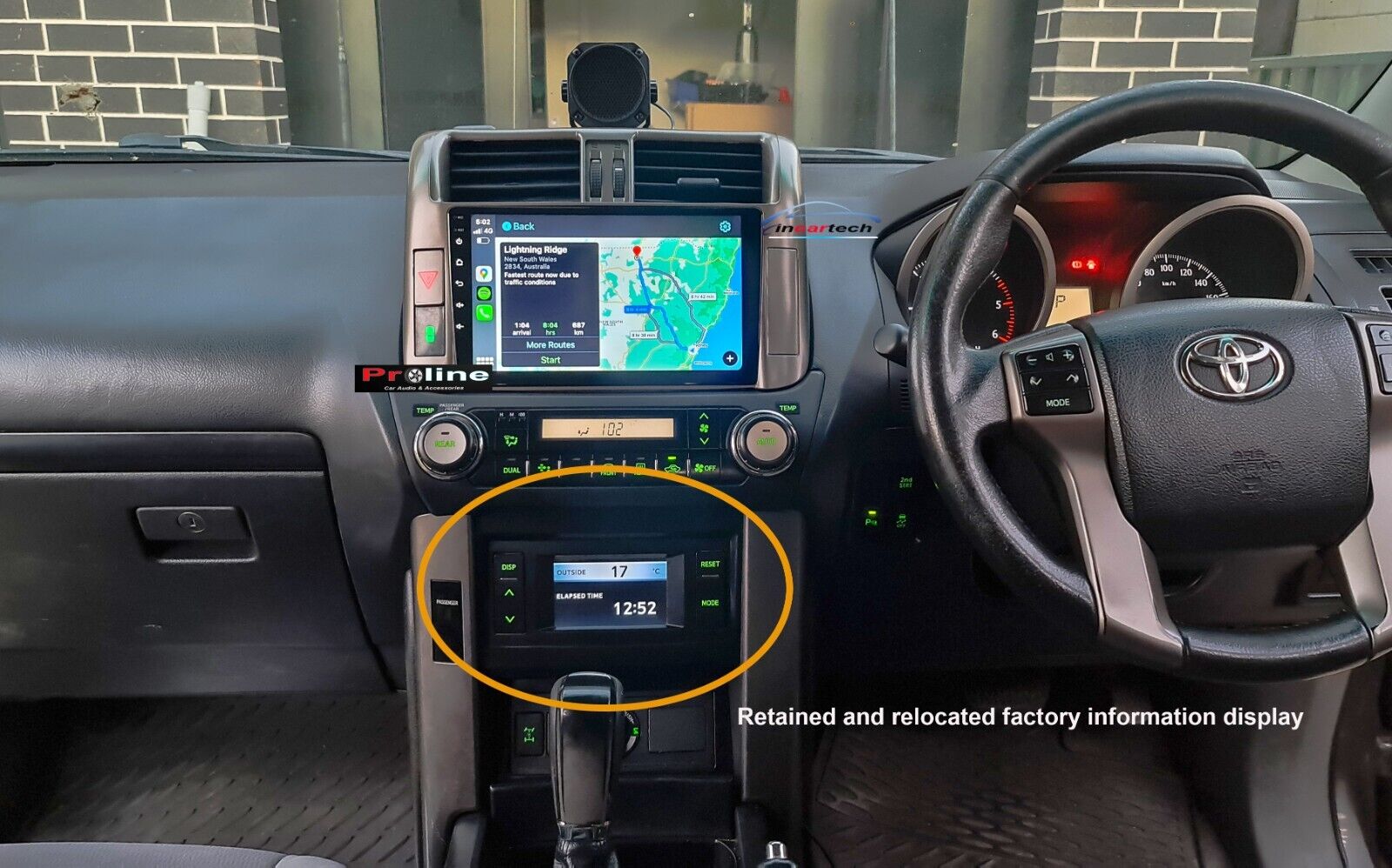 Toyota Prado 150 09-13 GPS Bluetooth Wireless Carplay Android Auto Stereo GPS