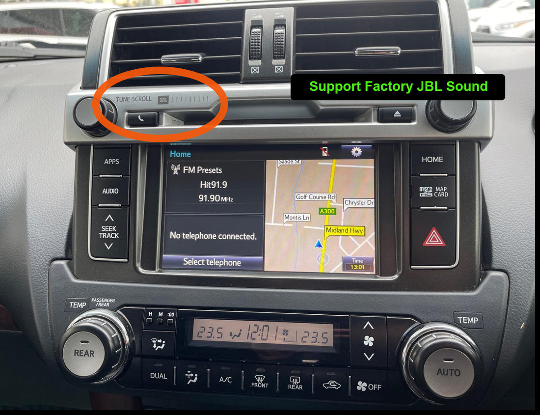 Toyota Prado 150 VX Altitude Kakadu 2014-2018 GPS Bluetooth USB Stereo GPS 10 inch touchscreen DSP