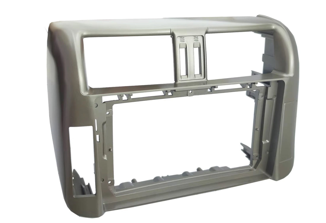 A Toyota Prado 2009-2013 150 Series stereo facia frame suitable for both 9 inch android and 7 inch Double din 2 din fascia frame.