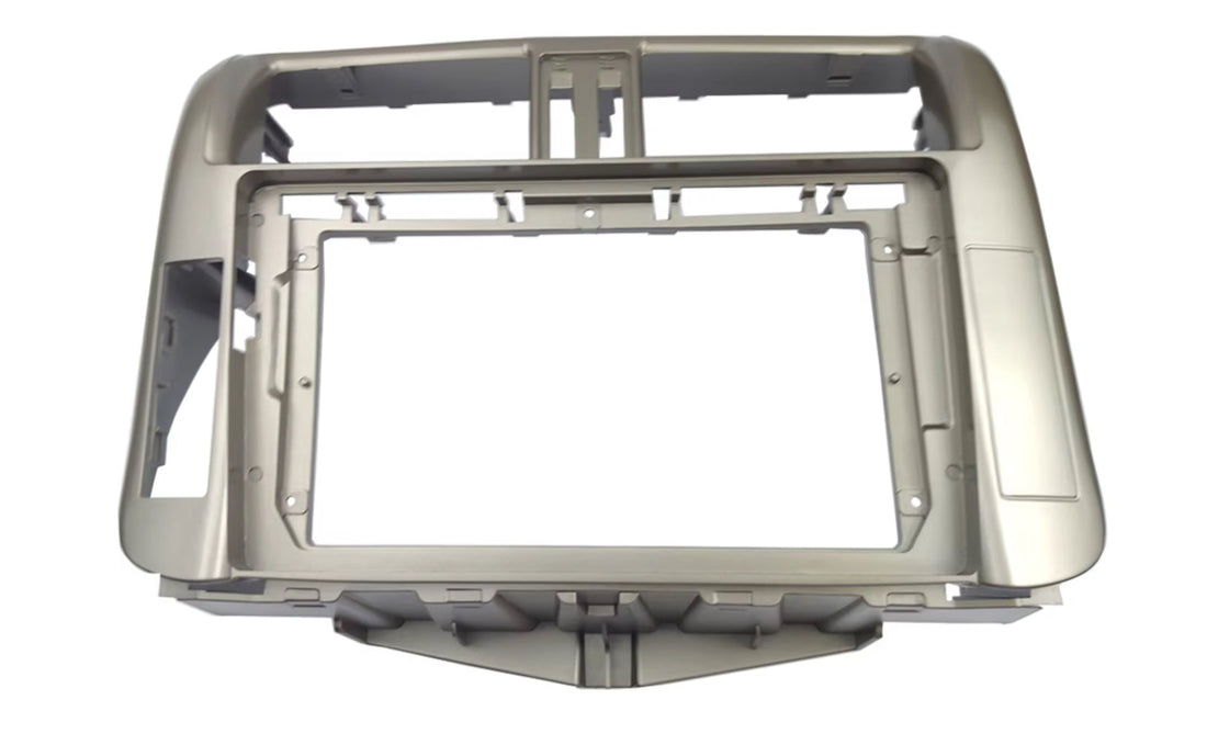 A Toyota Prado 2009-2013 150 Series stereo facia frame suitable for both 9 inch android and 7 inch Double din 2 din fascia frame.