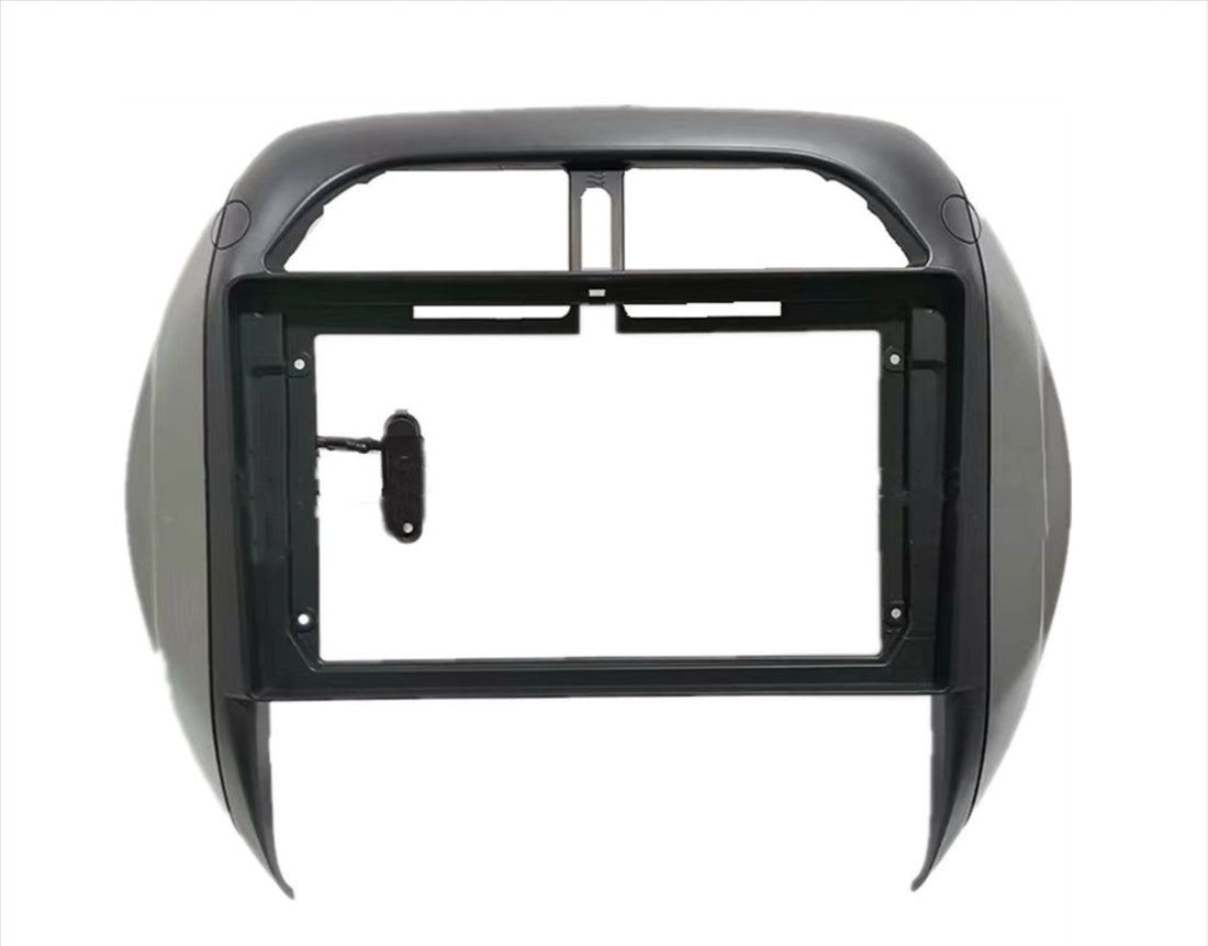 Black double din facia kit for Toyota RAV4 2000-2005 suitable for both Android and standard Double Din headunits.