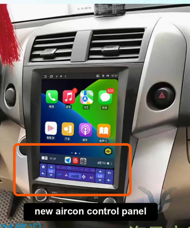 Toyota Rav4 2005-2011 12.1 Vertical Screen GPS Wireless Apple CarPlay Android Auto Stereo Radio