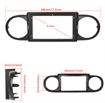 Toyota Rukus 2006-2016 stereo facia suit both 9 inch android and 7 inch Double din 2 din fascia frame