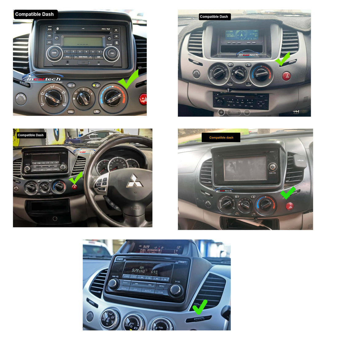 Mitsubishi Triton 2006-2016 9 GPS Bluetooth Stereo Wireless Apple Carplay Android Auto