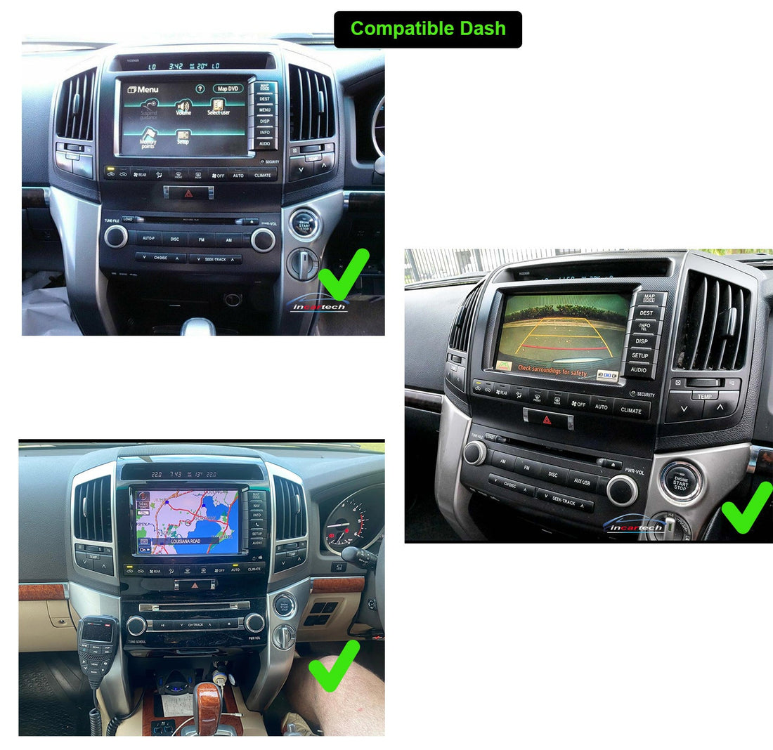 Toyota Landcruiser Sahara 07-15 LC200 12.1 Vertical Screen GPS Wireless Apple CarPlay Android Auto Stereo