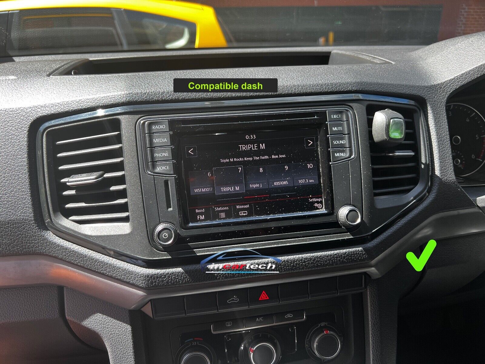 VW 2017+ Amarok GPS SatNav stereo Wireless Apple CarPlay and Android auto radio