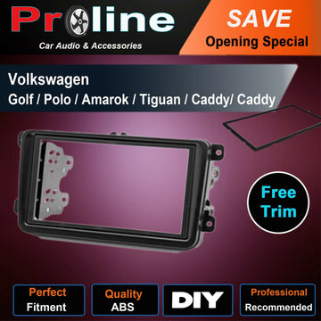 Volkswagen AD Double DIN Facia Kit Fascia Panel Plate Dash For Skoda Octavia Roomster 07+