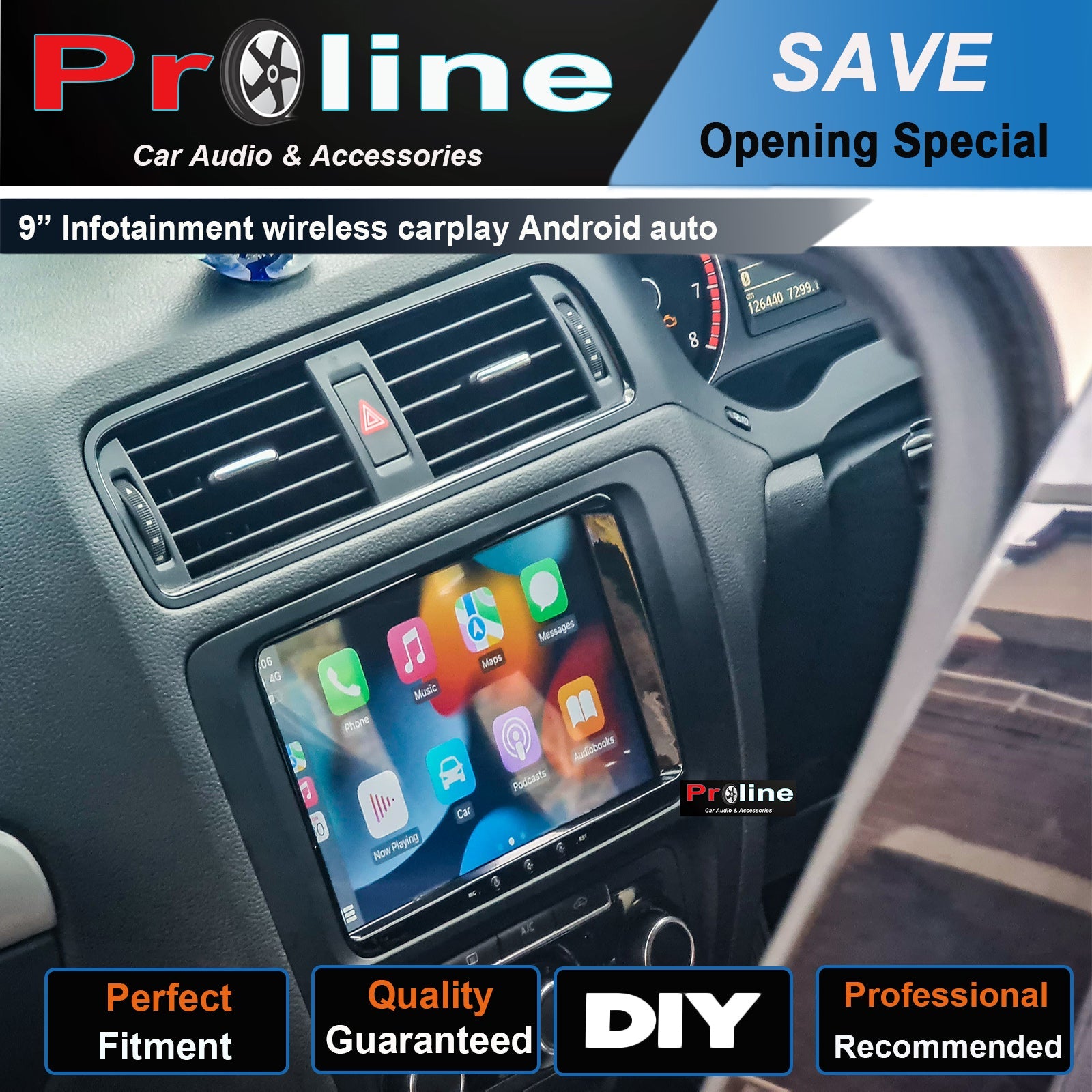 Volkswagen VW EOS 07-14 9 GPS Infotainment Wireless CarPlay Android Auto