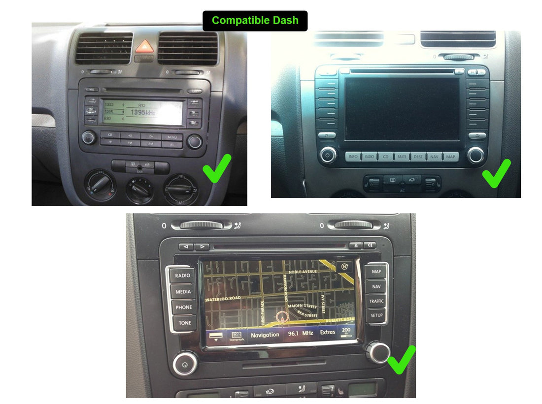 Volkswagen VW Golf 04-09 MK5 13.3 Tesla style Infotainment Wireless Apple CarPlay GPS stereo