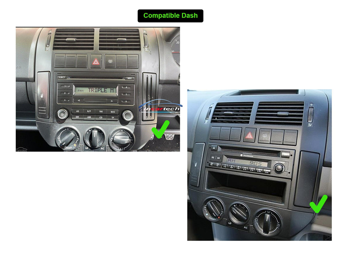 Volkswagen VW Polo 06-10 9 GPS Infotainment Wireless CarPlay Android Auto Stereo