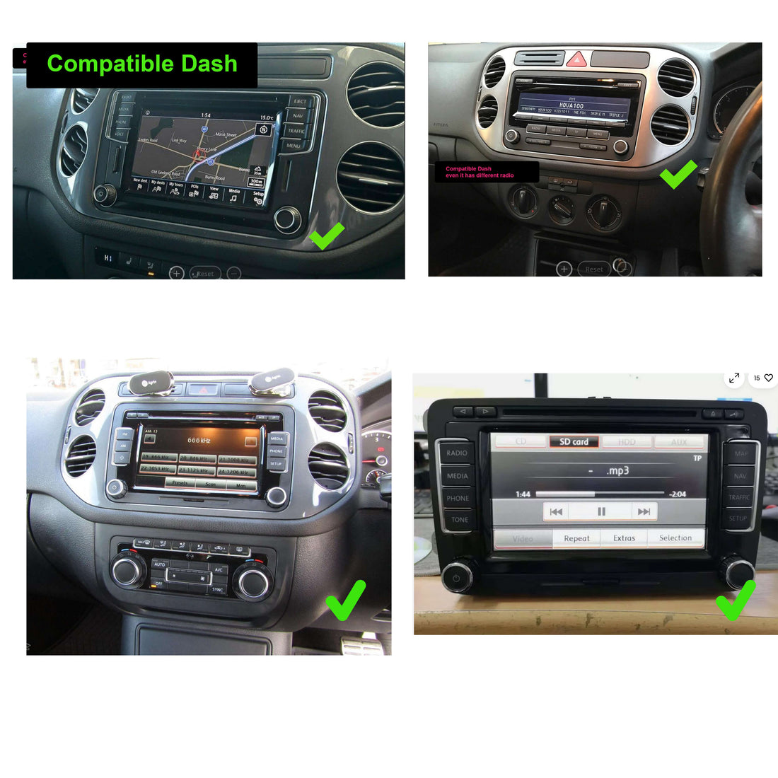 Volkswagen VW Tiguan 08-16 9.7 Tesla style GPS Infotainment Wireless CarPlay Android Auto Stereo