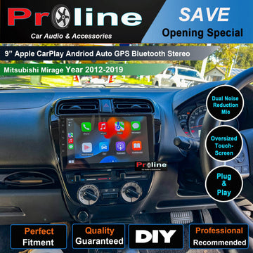 Mitsubishi Mirage 2012-2019 9 GPS Bluetooth Wireless Apple Carplay Android Auto Radio Accessories Headunit