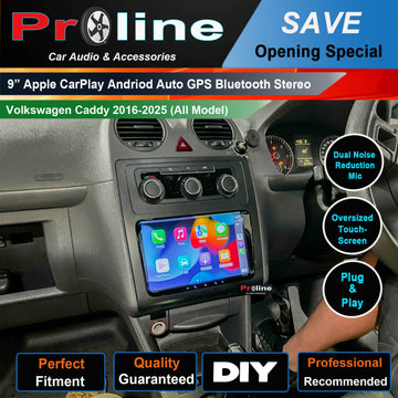 Volkswagen VW Caddy 2015-2025 9 GPS Infotainment Wireless Carplay Android auto