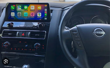 Nissan Patrol Y62 2010-2024 Black Panel 12.3 inch touchscreen upgrade Car stereo wireless Carplay android auto