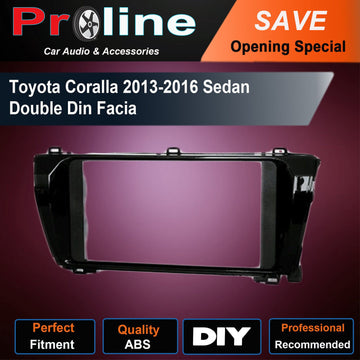 Fit Toyota Corolla 13-16 sedan stereo Double 2 Din fascia dash panel facia plate
