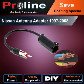 fit NISSAN Antenna adaptor adapter aerial plug lead connector male DIN 97-08