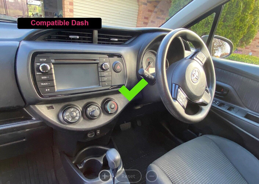 Toyota Yaris Vitz 2015-2019 Stereo Wireless Apple CarPlay Android Auto Round Hazard Switch