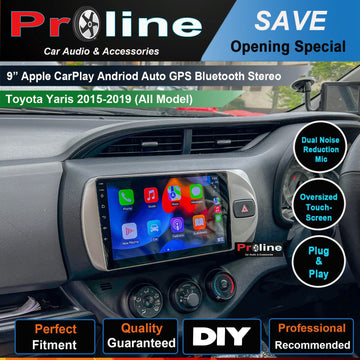 Toyota Yaris 2015-2019 9 Screen Wireless Apple CarPlay GPS Bluetooth Stereo DSP