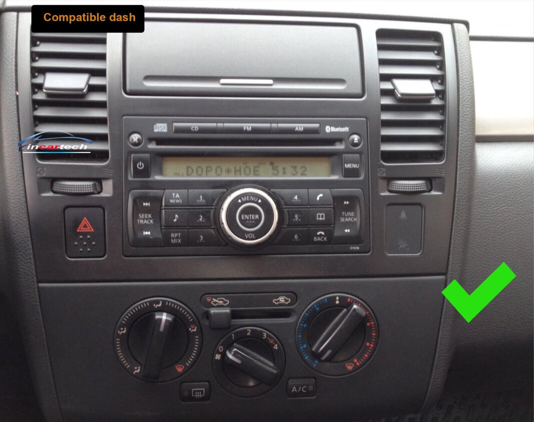Nissan Tilda 2006-2011 9 GPS Bluetooth Wireless Apple Carplay Android Auto Stereo Headunit