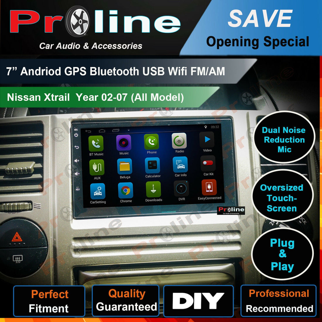Nissan Xtrail 2002-2007 GPS Wireless Apple CarPlay Android Auto Bluetooth Radio Upgrade