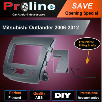 Mitsubishi Outlander 06-12 DOUBLE DIN radio facia sterero Fascia Dash Panel kit