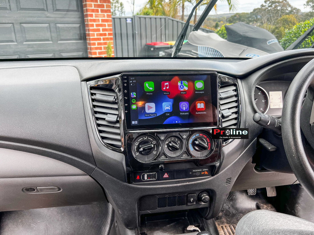 Mitsubishi Triton 2014-2025 9 GPS Stereo Wireless Apple Carplay Android Auto Manual aircon