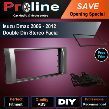 Double-DIN Facia Kit Fascia Panel Dash Surround Trim Isuzu Dmax D-max 2006-2011