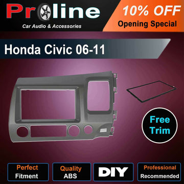 Honda Civic 2006-2011 stereo radio Double Din fascia dash facia trim kit