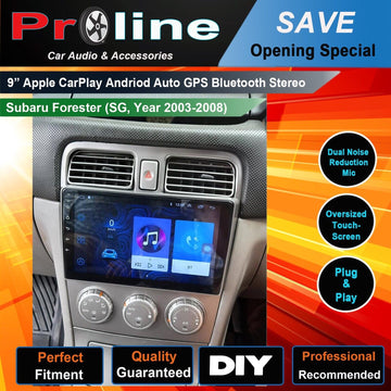 Subaru Forester 2003-2008 SG GPS Bluetooth Wireless Apple CarPlay Android Auto Stereo