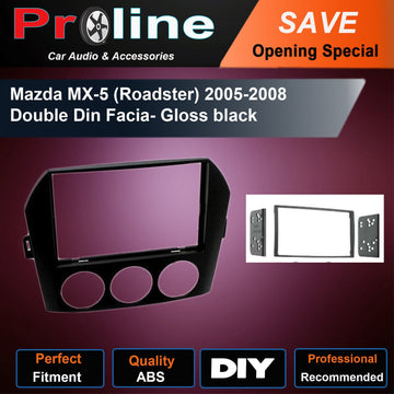 Mazda MX5 DOUBLE 2 DIN radio facia Fascia Dash Panel kit installation MX-5
