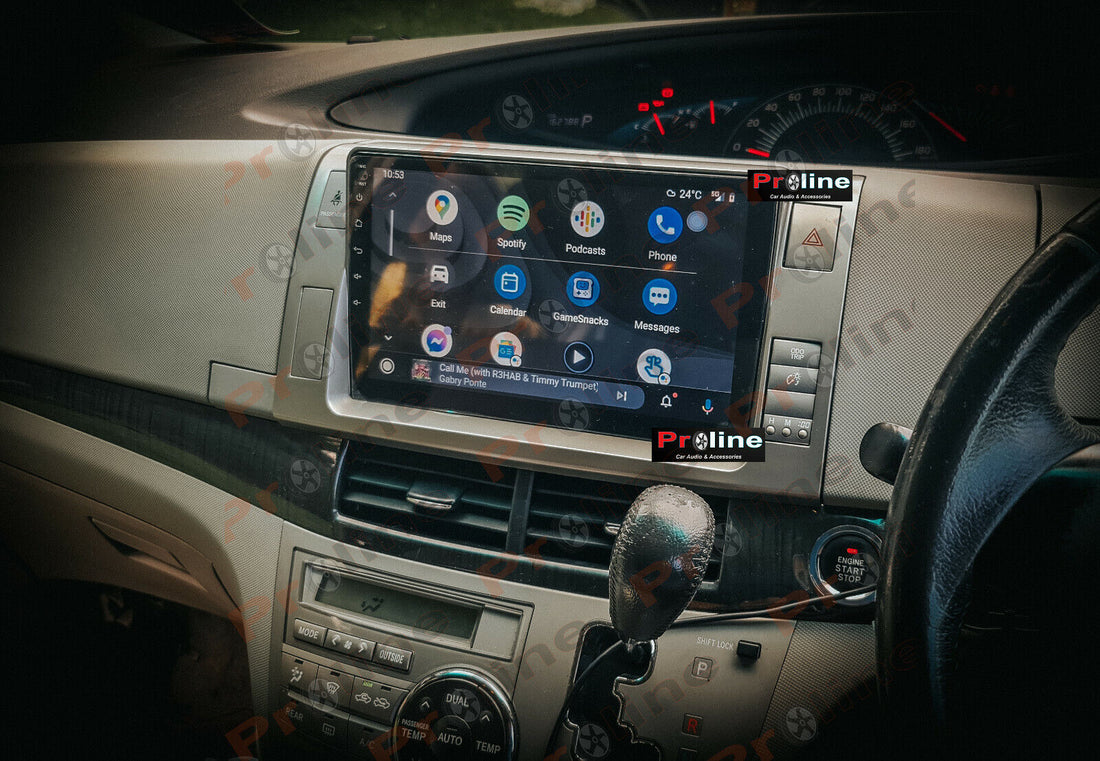 Toyota Tarago Estima 06-17 GPS Bluetooth Stereo Apple carplay Android auto Headunit Sliver facia