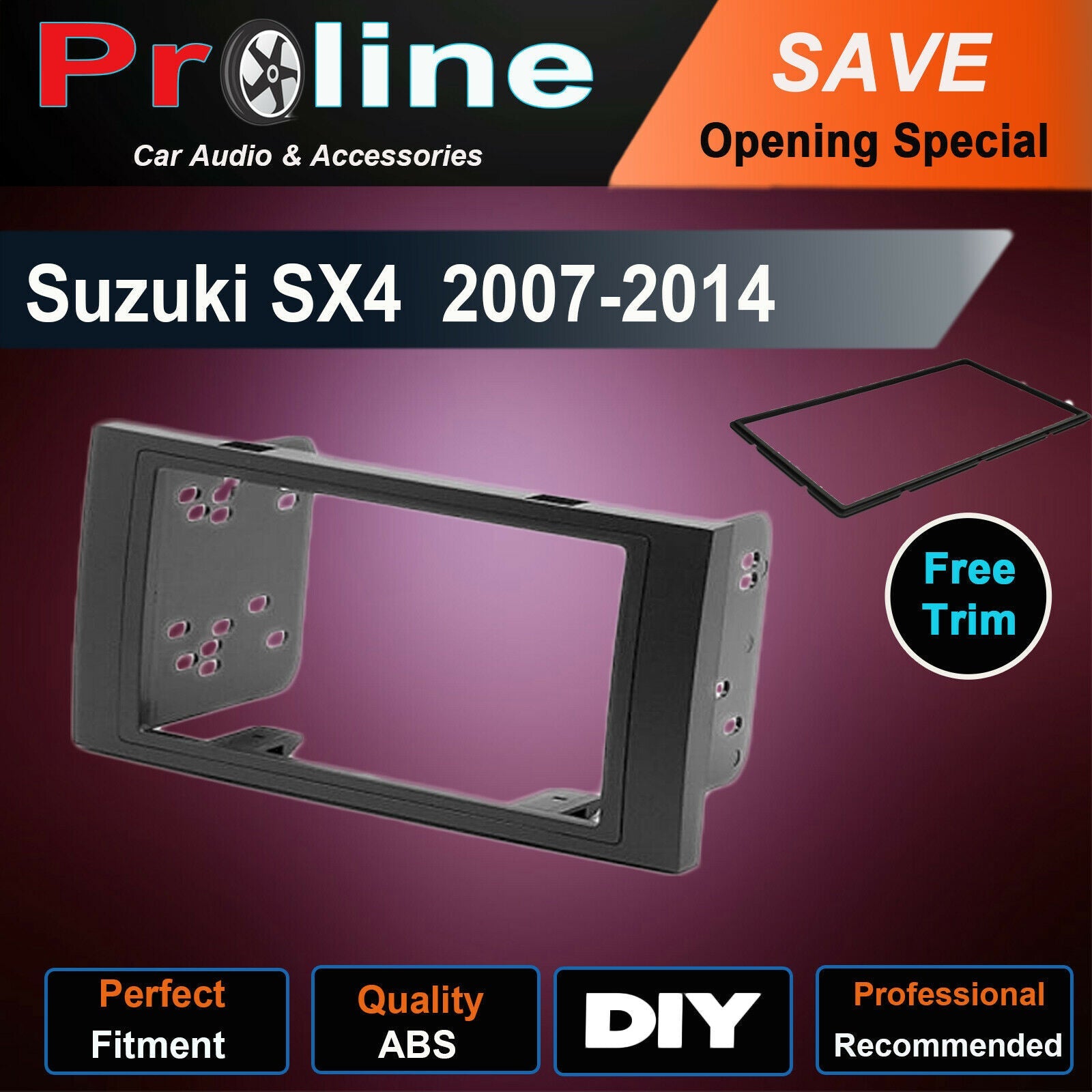 Suzuki SX4 SX-4 2007-2014 Radio double 2 DIN Facia Dash Trim fascia bracket